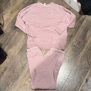 Victoria's Secret Dusty Mauve Sweatshirt and Sweatpants Jogger Set